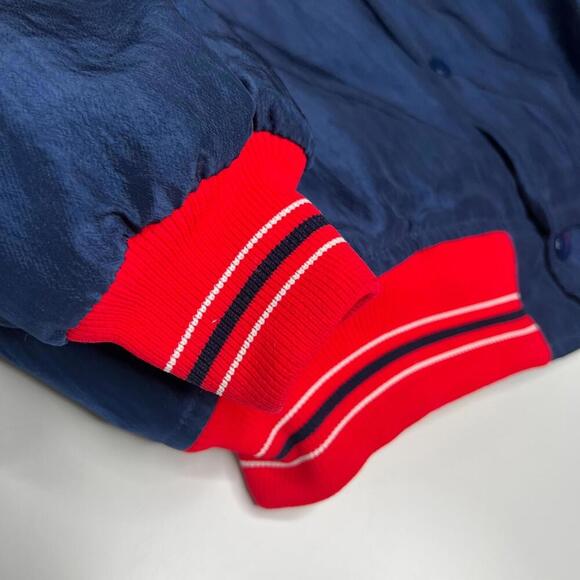 Vintage Cleveland Indians MLB Starter Jacket L Red Blue Two-Tone Genuine 90s - Picture 6 of 8